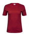 Dames T-shirt Tee Jays Interlock 580 Deep Red